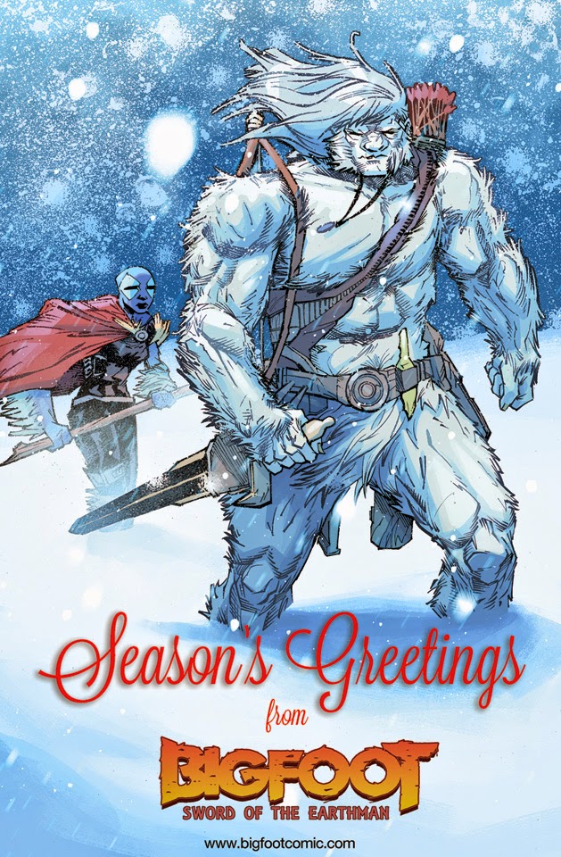bigfoot sword of the earthman barbarian bigfoot comic book seasons greetings holiday bigfoot graphic novel comic book