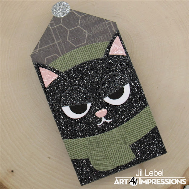 Black Cat Gift Card Holder STAMPYRA