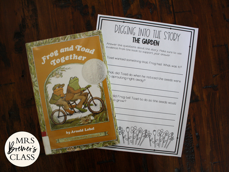 Frog and Toad Together Book Study Activities Mrs. Bremer's Class