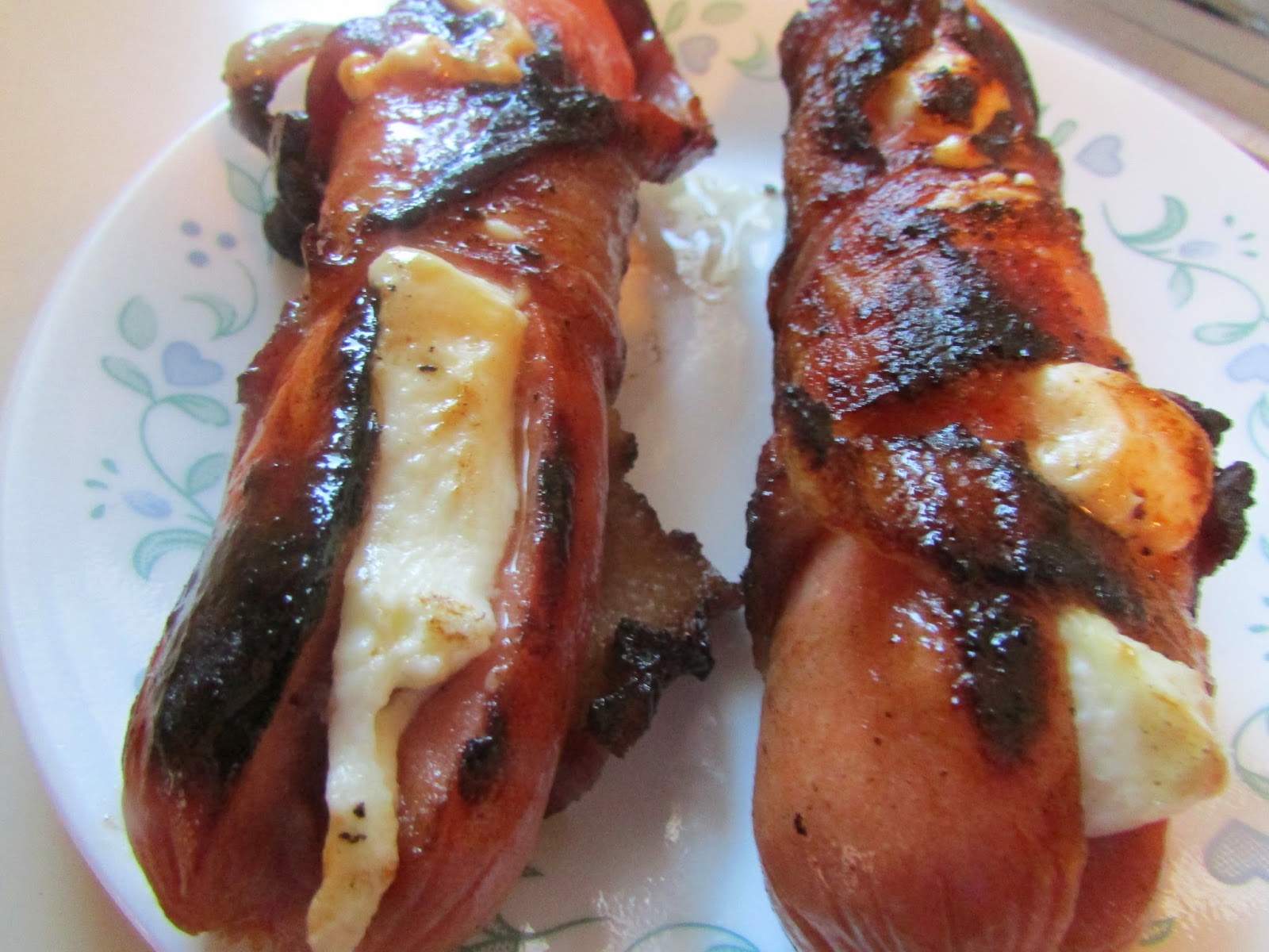 Foodie Mom Cheese Stuffed Bacon Wrapped Hot Dogs