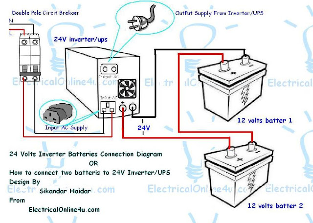 How To Connect Two Batteries To Inverter & 24 Volts UPS 2 Batteries