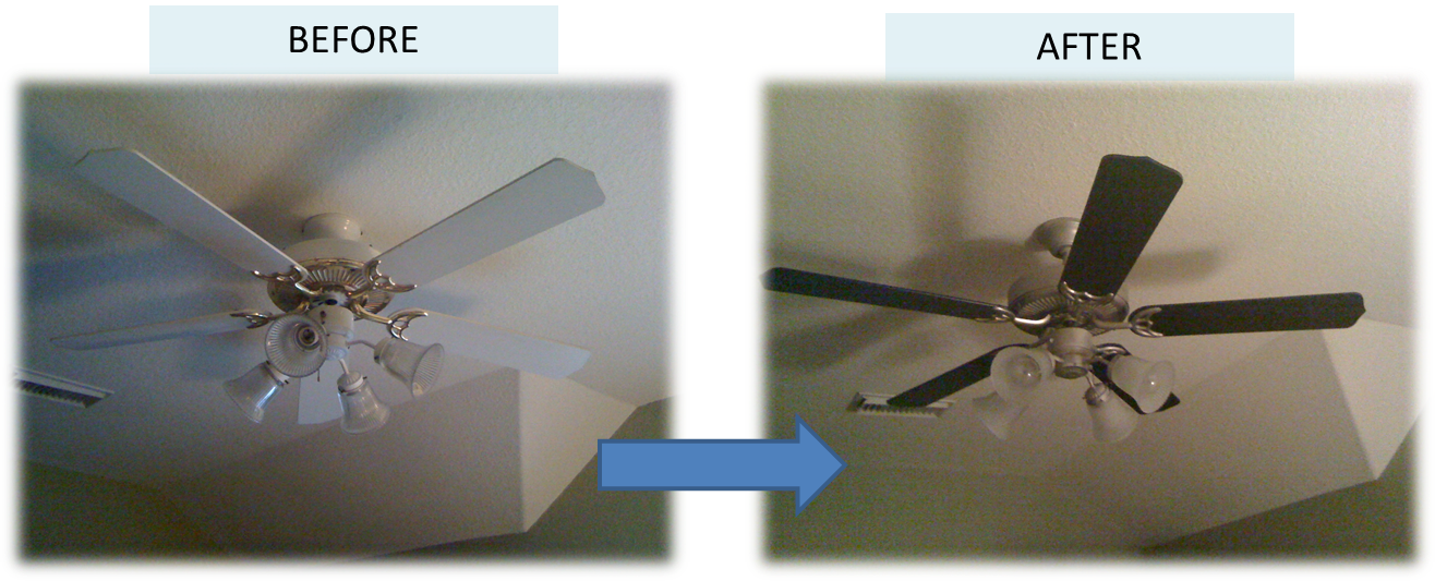 Engineering Life and Style More Spray Paint Love....a Ceiling Fan Makeover