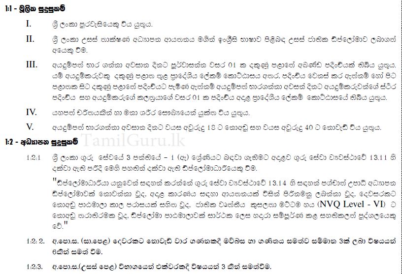 Recruitment of Diploma Holders for English Teacher Vacancies existing in Sinhala and Tamil medium Schools of the Southern Provincial Council - 2021