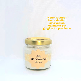 ,,Neem &amp; Aloe" - Pasta de dinti ayurvedica calmanta, pentru gingii cu probleme