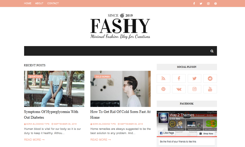 Fashy Blogger Template