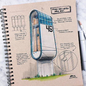 13-Food-Delivery-mailbox-Reid-Schlegel-Colored-Architectural-Concept-Drawings-www-designstack-co