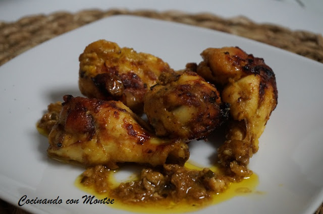 Alitas De Pollo Con Curry Al Horno
