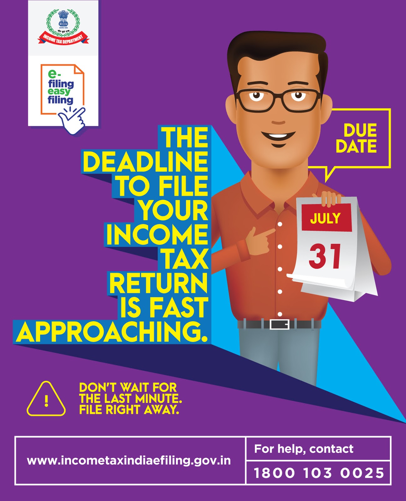 Last date for File your Tax Return 31 July 2019 SA POST