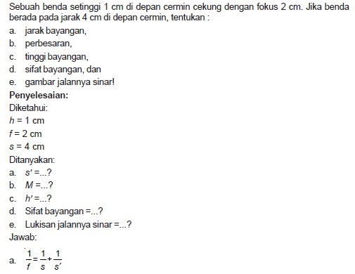 Populer Contoh Soal Cermin Cembung Dan Cekung Beserta Populer Contoh Soal Cermin Cembung Dan Cekung Beserta