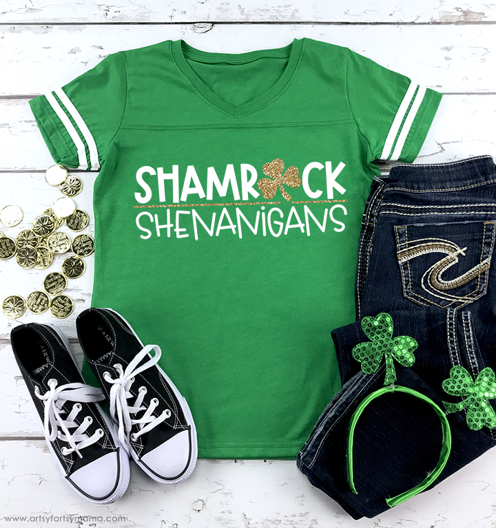 Shamrock Shenanigans St. Patrick's Day Shirt with Free Cut File