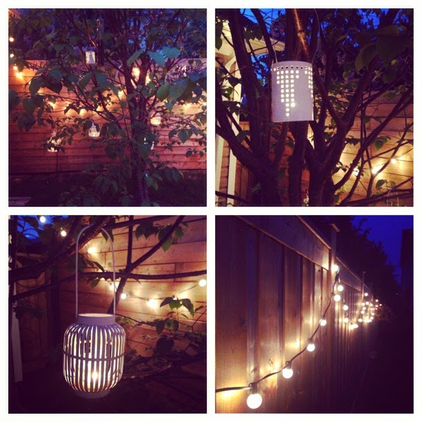 White Wood Outdoor lighting...how to create a lot of ambiance for
