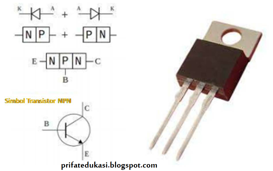 Transistor memiliki 3 pin terminal yaitu