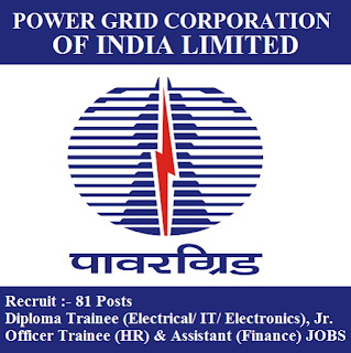 PGCIL Answer Key 2017 | 81 Posts | Diploma Trainee & Assistant Jobs | Sarkari Naukri Power Grid Corporation of India Limited, PGCIL, Bijli Vibhag, PGCIL Answer Key, Answer Key, pgcil logo