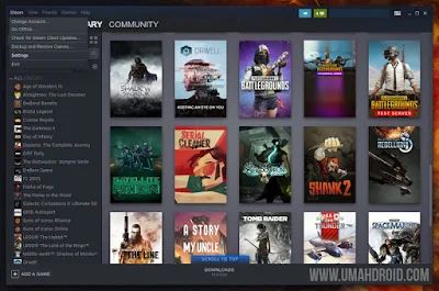 Setting Steam Play Main Game Windows di Linux