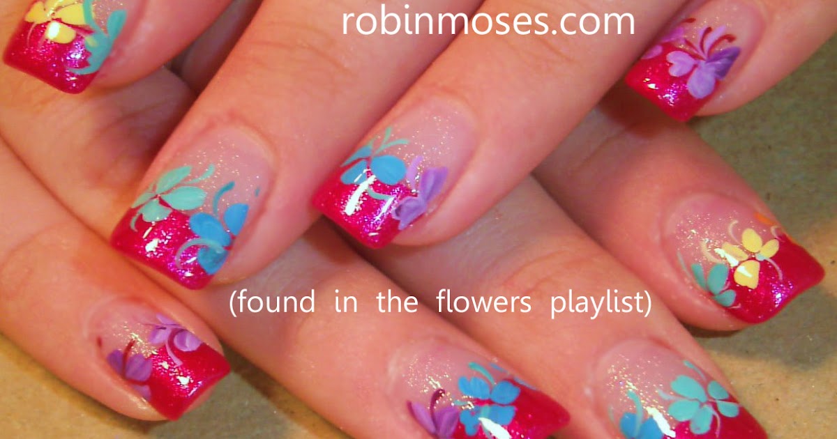 Robin Moses Nail Art: cutest rainbow nail art, cutest rainbow flower ...