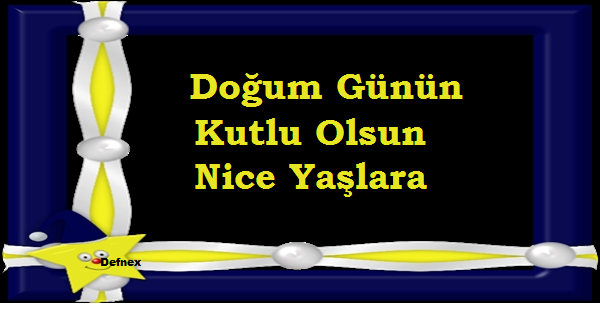 Çerçeveli kartta Doğum Günün Kutlu Olsun Nice Yaşlara yazısı