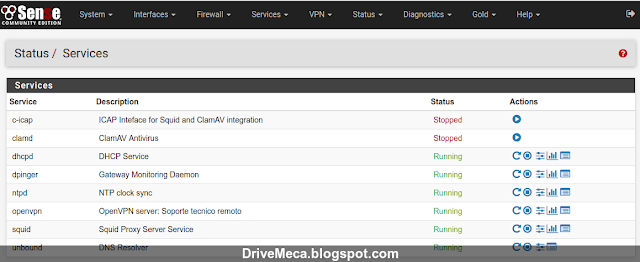 DriveMeca instalando y configurando pfSense Squid Transparent Proxy paso a paso