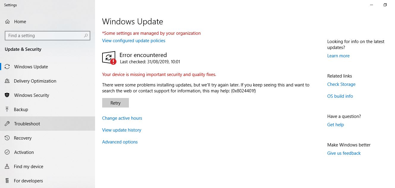 How to Fix Windows Update Error Encountered in Windows 10 Cloud Network