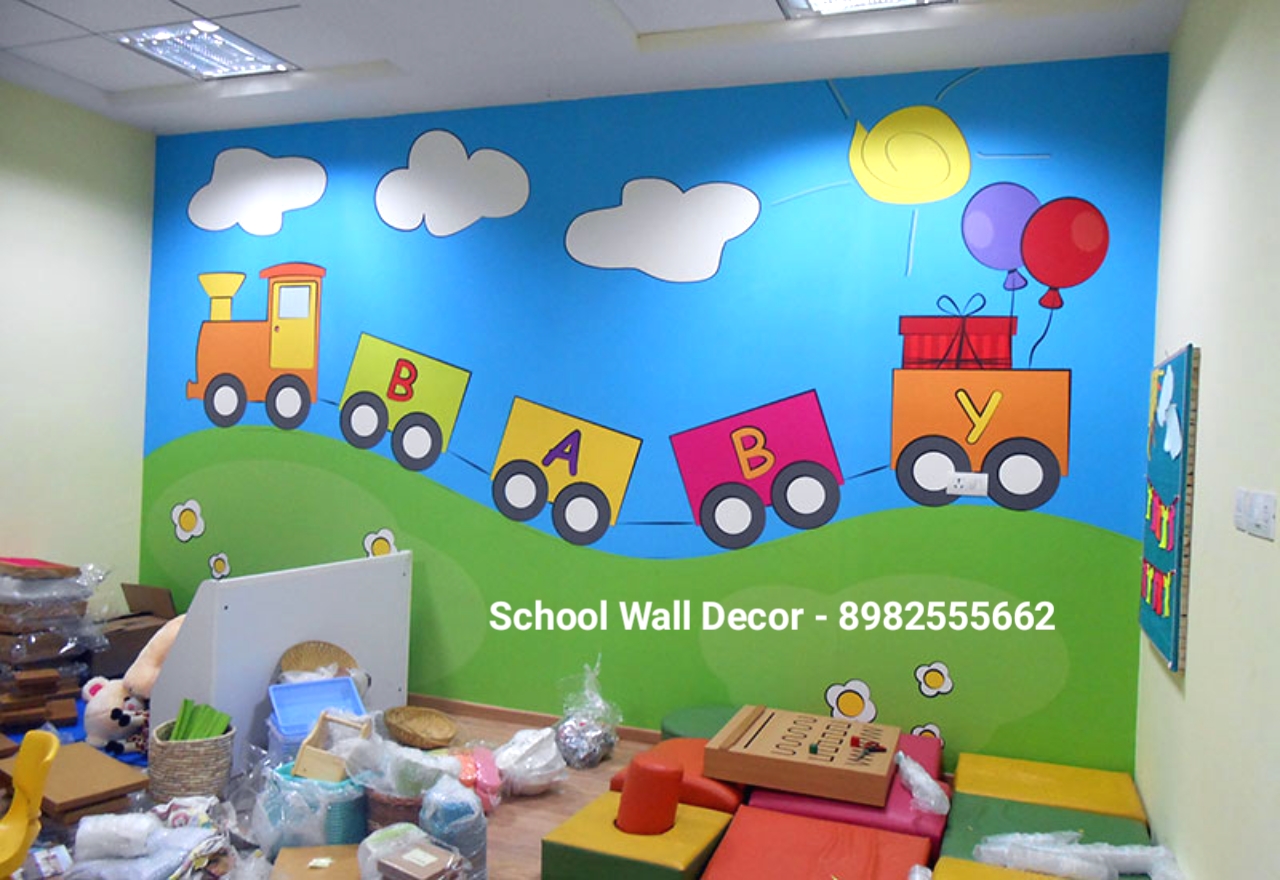 Playschool Wall Painting,Nursery School Wall Painting Artist,School