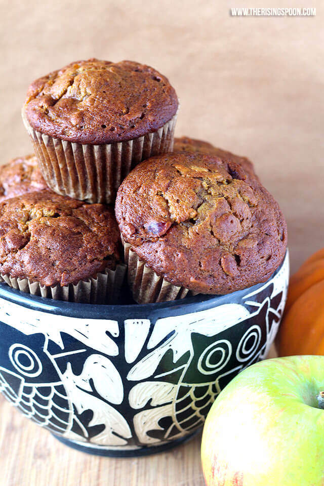 Pumpkin Apple Harvest Muffins (VIDEO) The Rising Spoon
