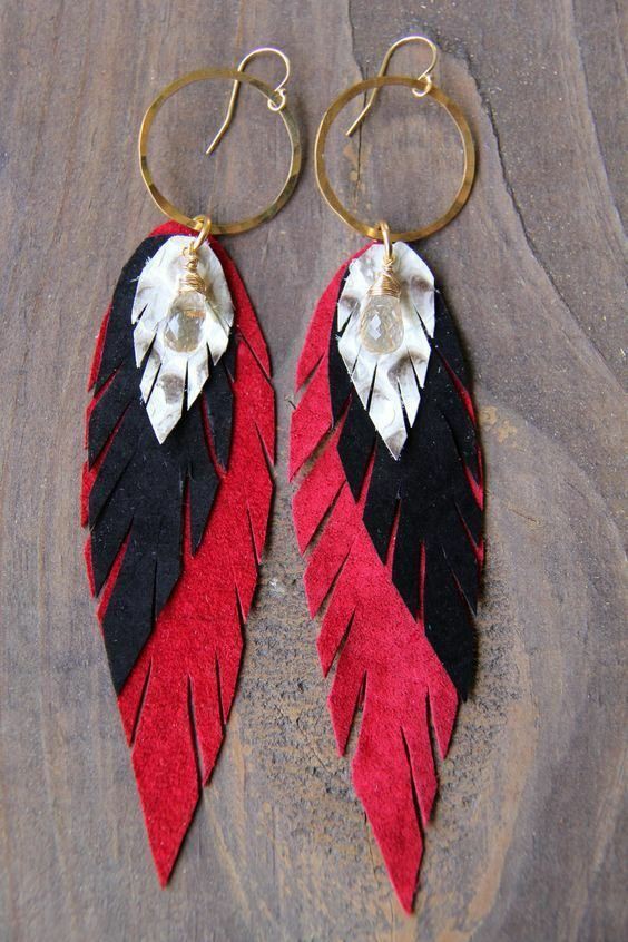 Feather earrings