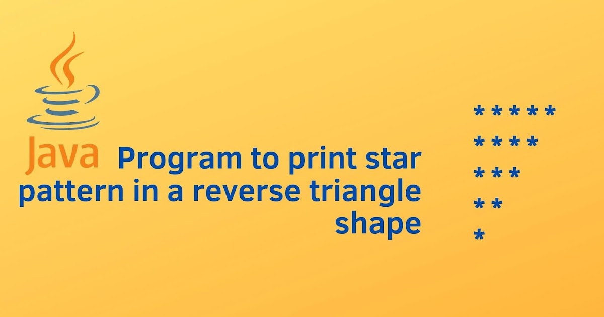 Java program to print star pattern in reverse triangle shape