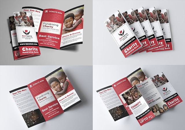 The design of open psd brochures is ready for adjustable relief designs