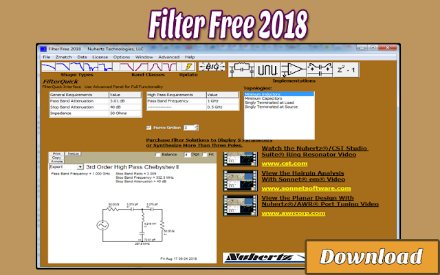 Download Filter Free 2018 | Kalkulator / Info & Softwares Elektronika 
