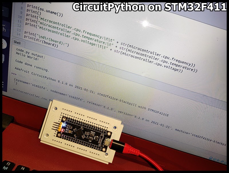 Embedded things Flash CircuitPython to STM32F411, and install Thonny