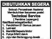 Lowongan Kerja Karyawan Technical Service