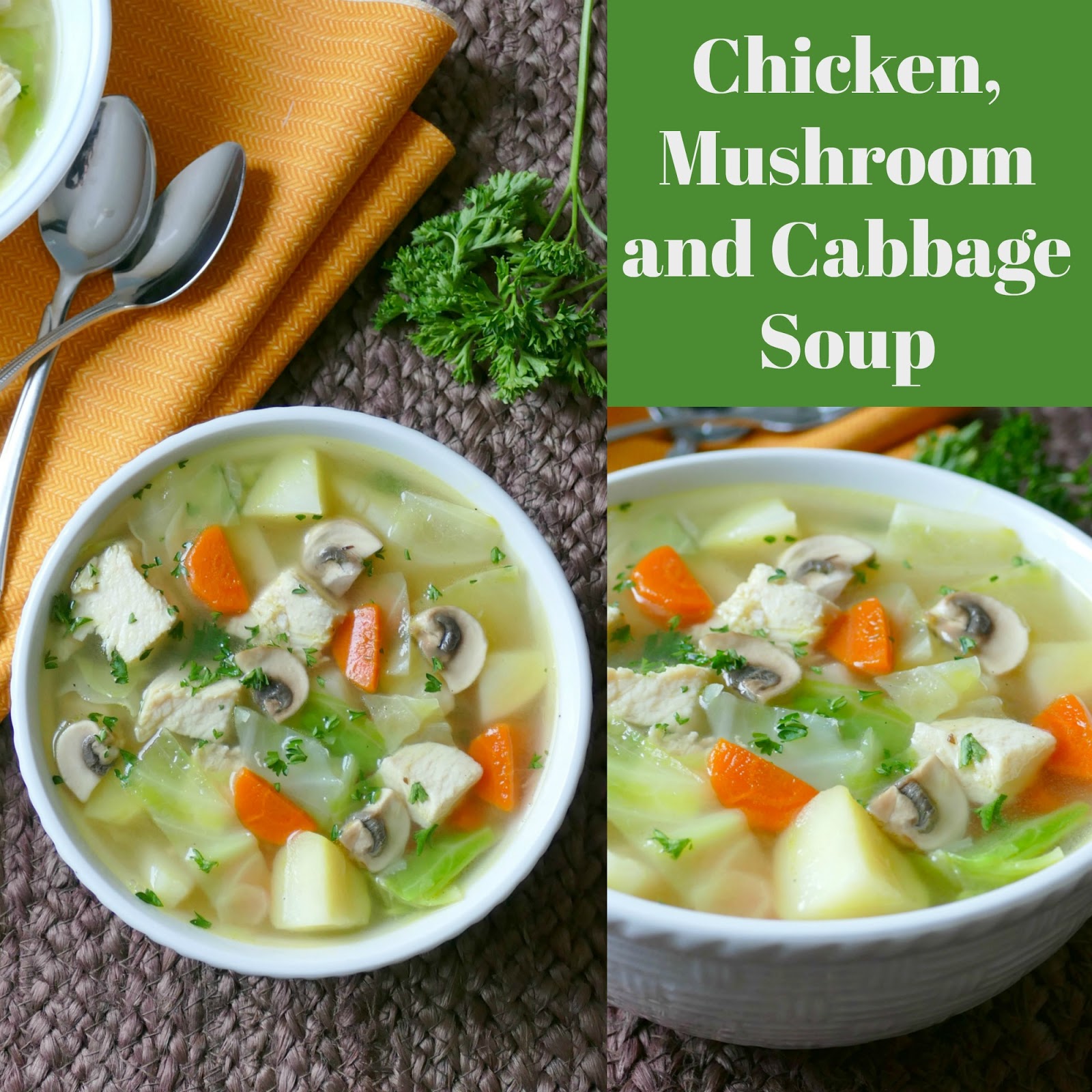 Chicken, Mushroom and Cabbage Soup Recipe