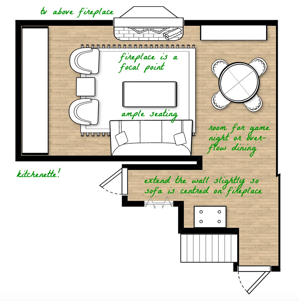 basement remodel, basement layout, basement ideas, one room challenge basement