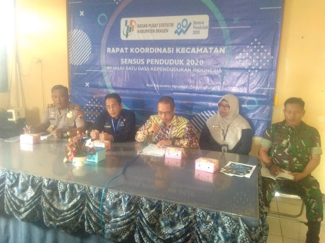 Rakor Kecamatan Ngrampal Dalam Rangka Sensus Penduduk Tahun 2020