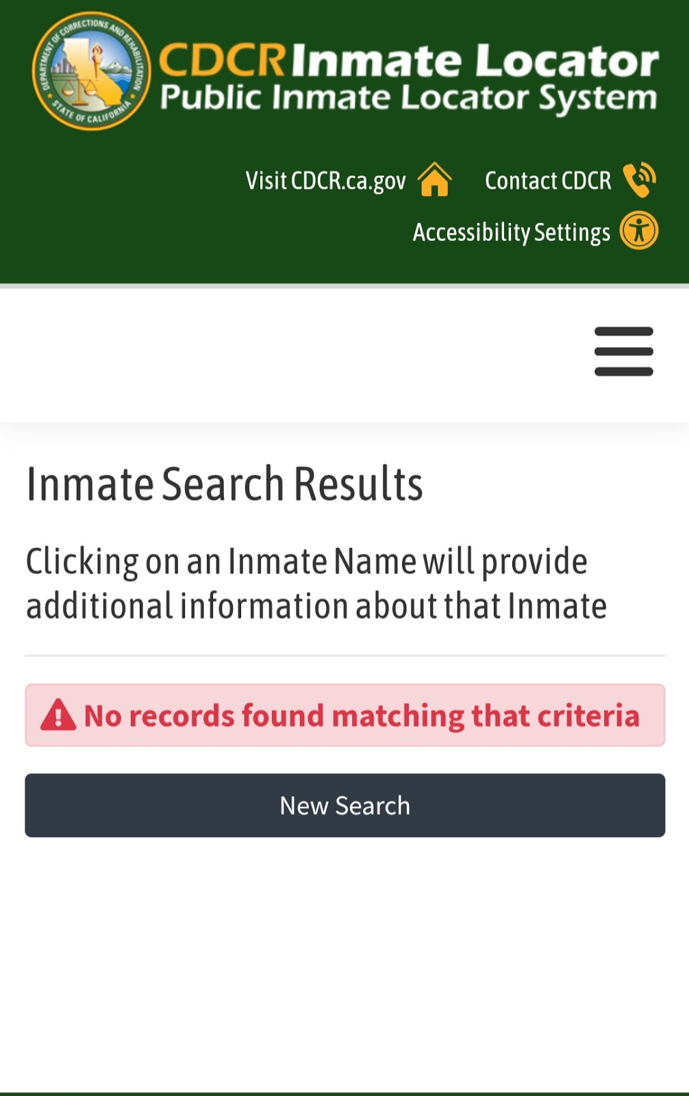 John Chiv CDCR inmate locator has no record for Marci Kitchen