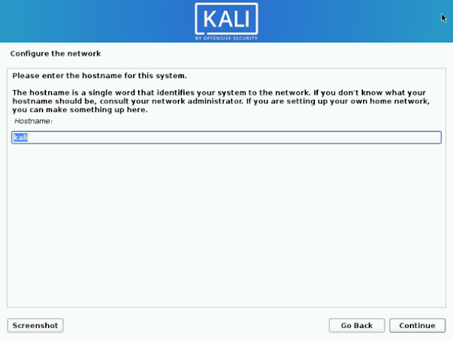 Host Name Kali Linux