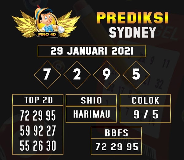 Bocoran Syair Sydney 29 Januari 2021 Harian