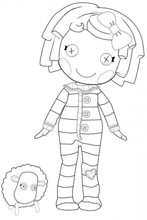 Desenhos de Lalaloopsy Dolls para colorir, pintar, imprimir! Moldes e riscos de Lalaloopsy bonecas de pano com botões