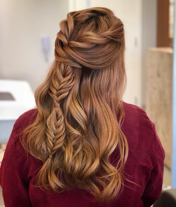 penteado de festa semi preso com trança penteado de festa semi preso com trança