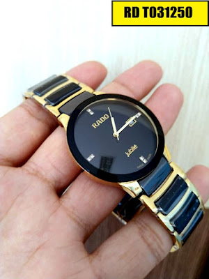 Đồng hồ đeo tay RD T031250 mặt tròn dây đá ceramic đen đẹp xuất sắc