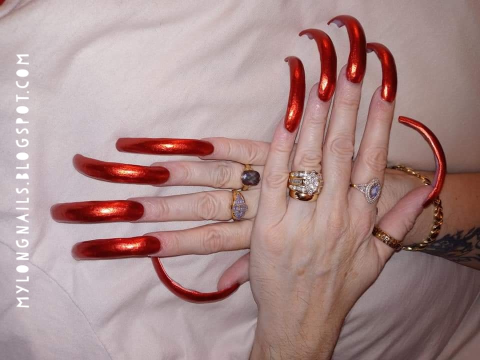 1. Bold and Sexy Long Nail Design - wide 7