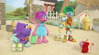 Abby Cadabby Blögg Gonnigan Mrs. Sparklenose, Abby's Flying Fairy School Puckish Pete's Petting Zoo Play Along, Sesame Street Episode 4419 Judy and the Beast season 44