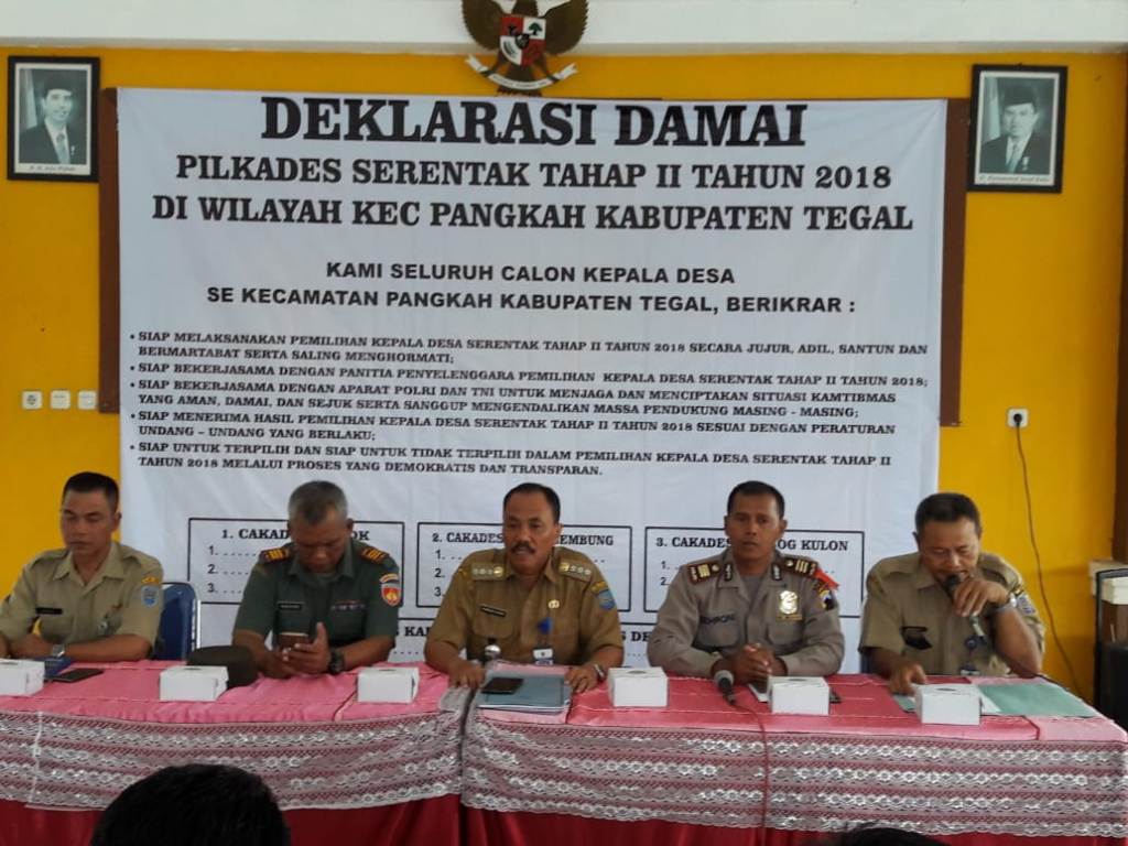 Deklarasi Damai Pilkades Serentak Tahap II Diwilayah Kecamatan Pangkah
