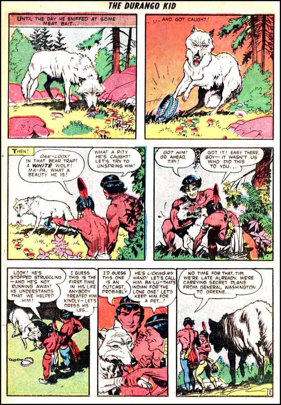 Frank Frazetta 1950s golden age western comic book page / Durango Kid #15