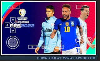 HANYA 700MB!! PES 2022 PPSSPP Chelito Copa America 2021 Graphic HD & Commentary Peter Drury