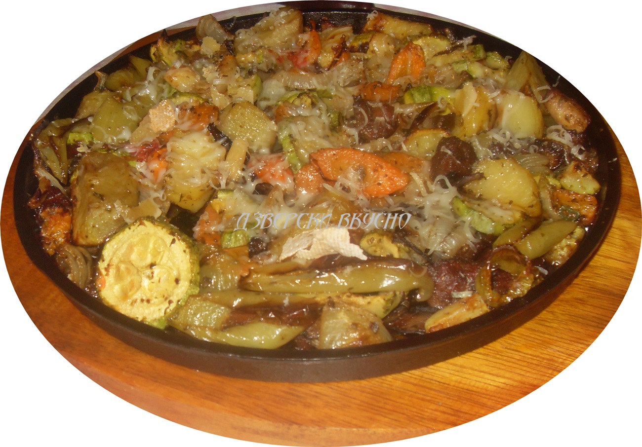 Dzverski Vkusno Sach Ss Svinsko I Zelenchuci Za Chetirima