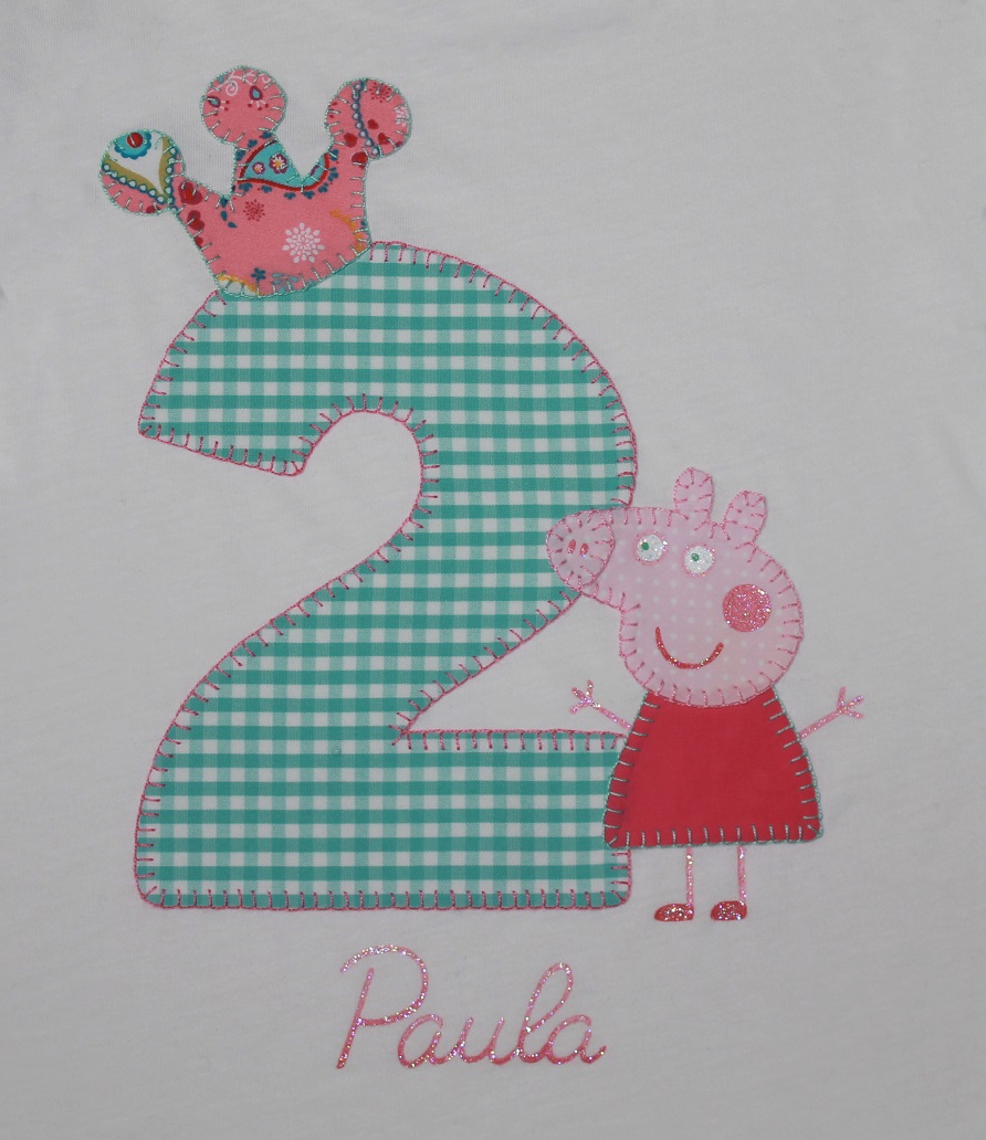 muelle futuro Enmarañarse cocodrilova: camiseta de cumpleaños 2 años peppa pig