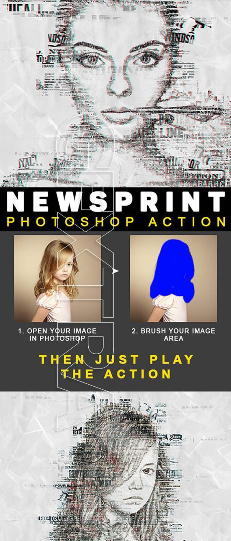 NewsPrint Photoshop Action 2 dfthgtghnbfd