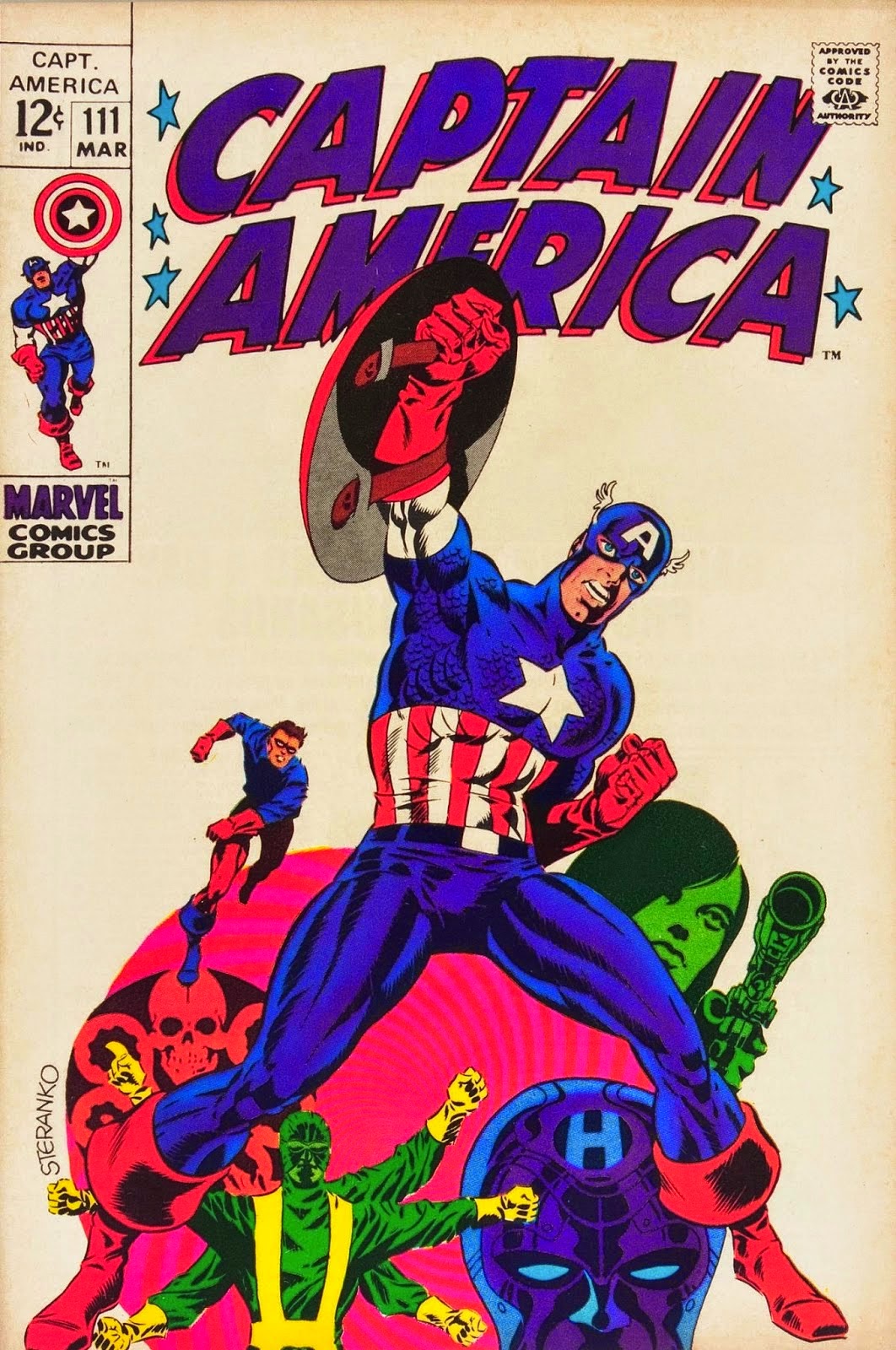 Cap'n's Comics Captain America 111 Cover by Jim Steranko