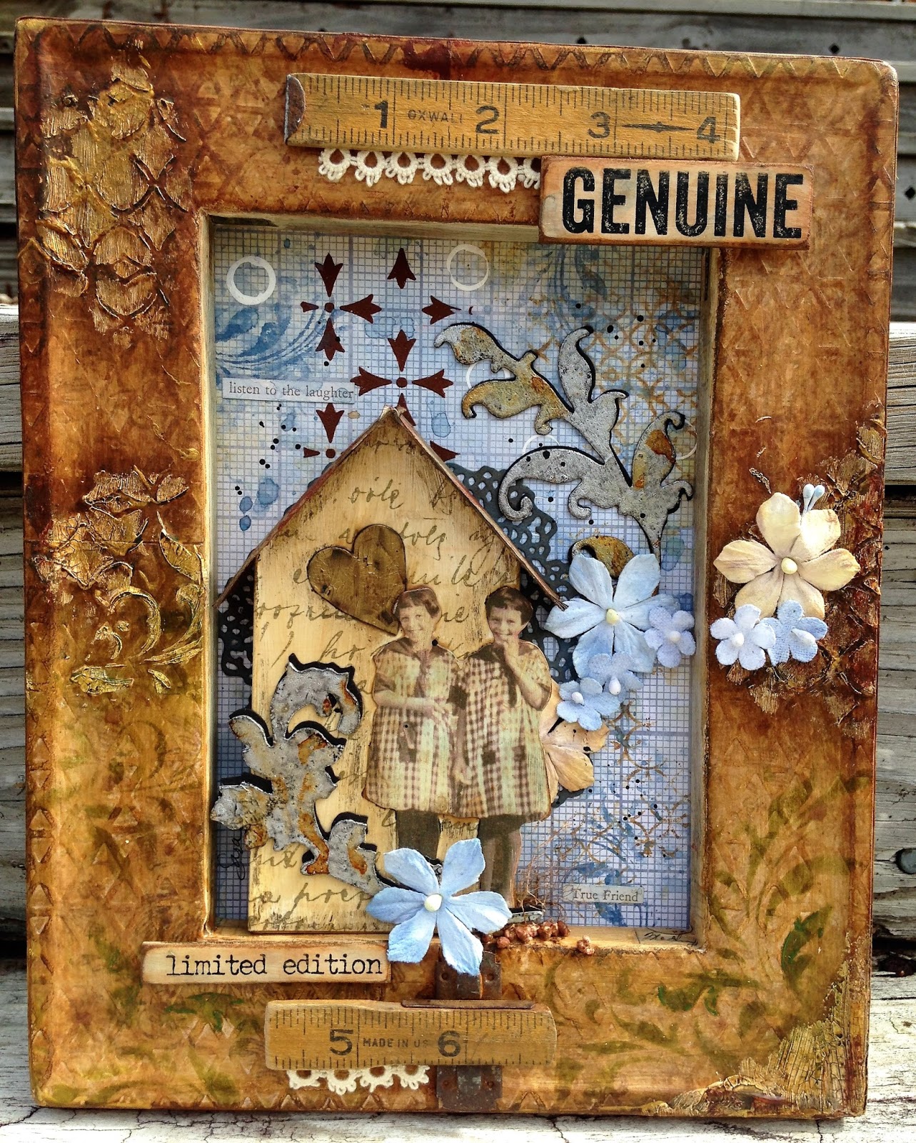 sarascloset: Vintage Mixed Media Altered Frame