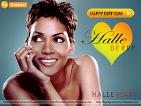 broad smile picture of halle berry without top in short hair style